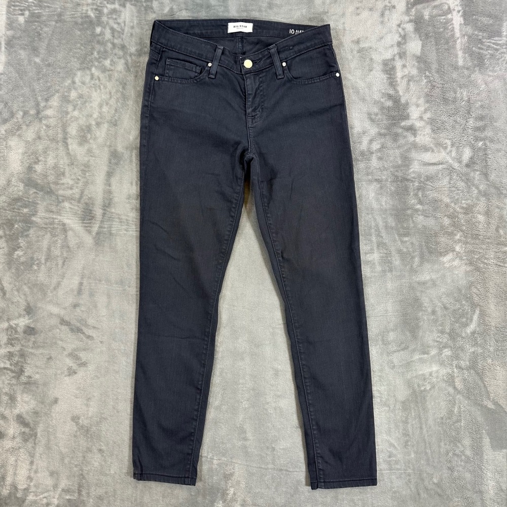 Big Star Alex Skinny Jeans Women's Size 26 Charcoal Gray Mid Rise Stretch Denim